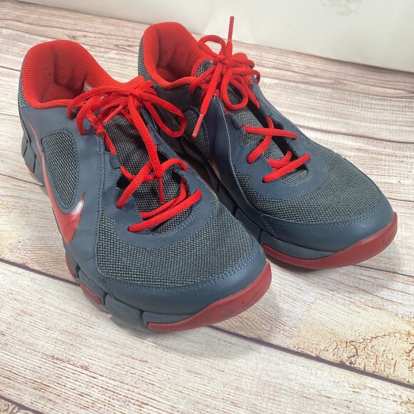 Nike Mens 11.5 Flex Show Gray Red Running Shoes (2014) 610226-018 - Picture 1 of 12
